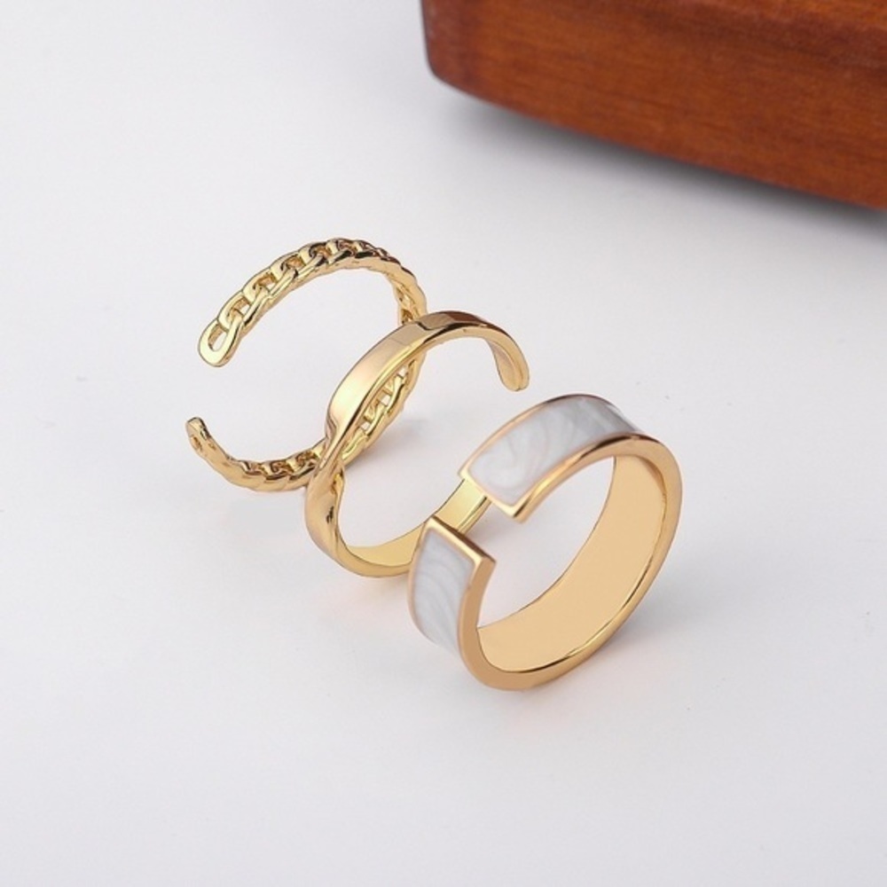 NWT Gold & Ivory Stack Rings - Picture 6 of 10